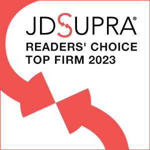jd supra readers choice top firm 2023 badge